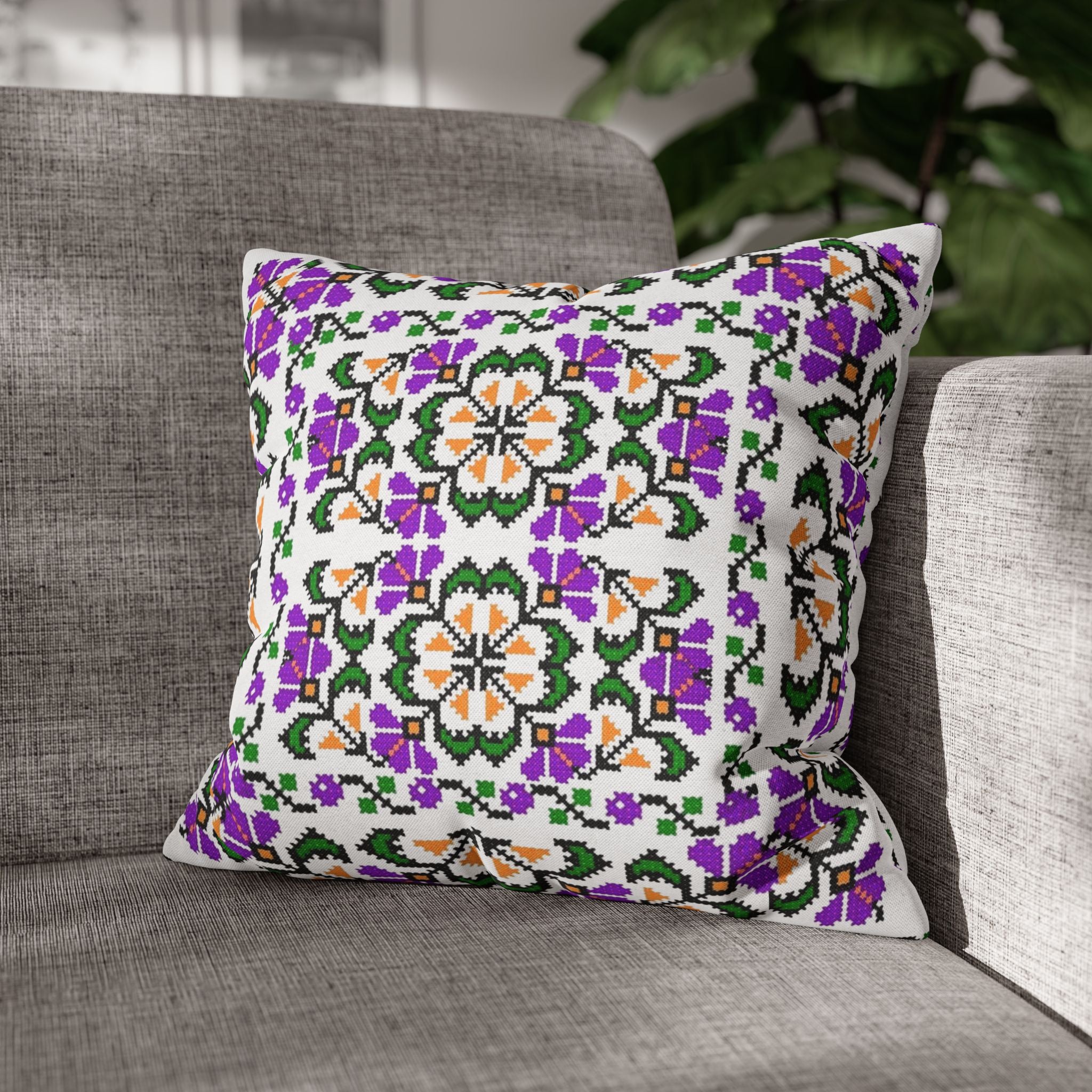 Ukrainian Floral Pillow Cover