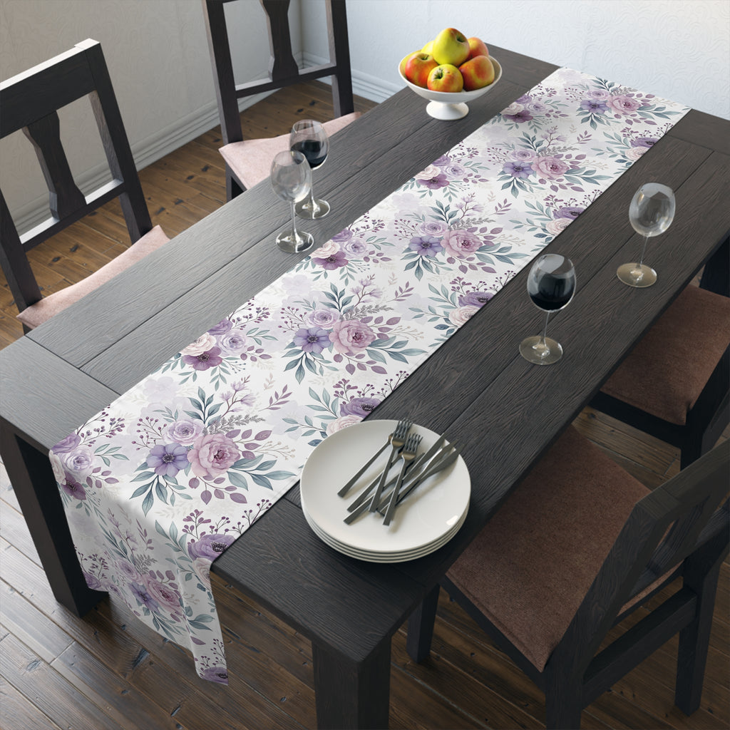 Spring Floral Table Runner – Easter Pastel Decor | Cottagecore & Farmhouse Style | BLUESKYDEZIGN