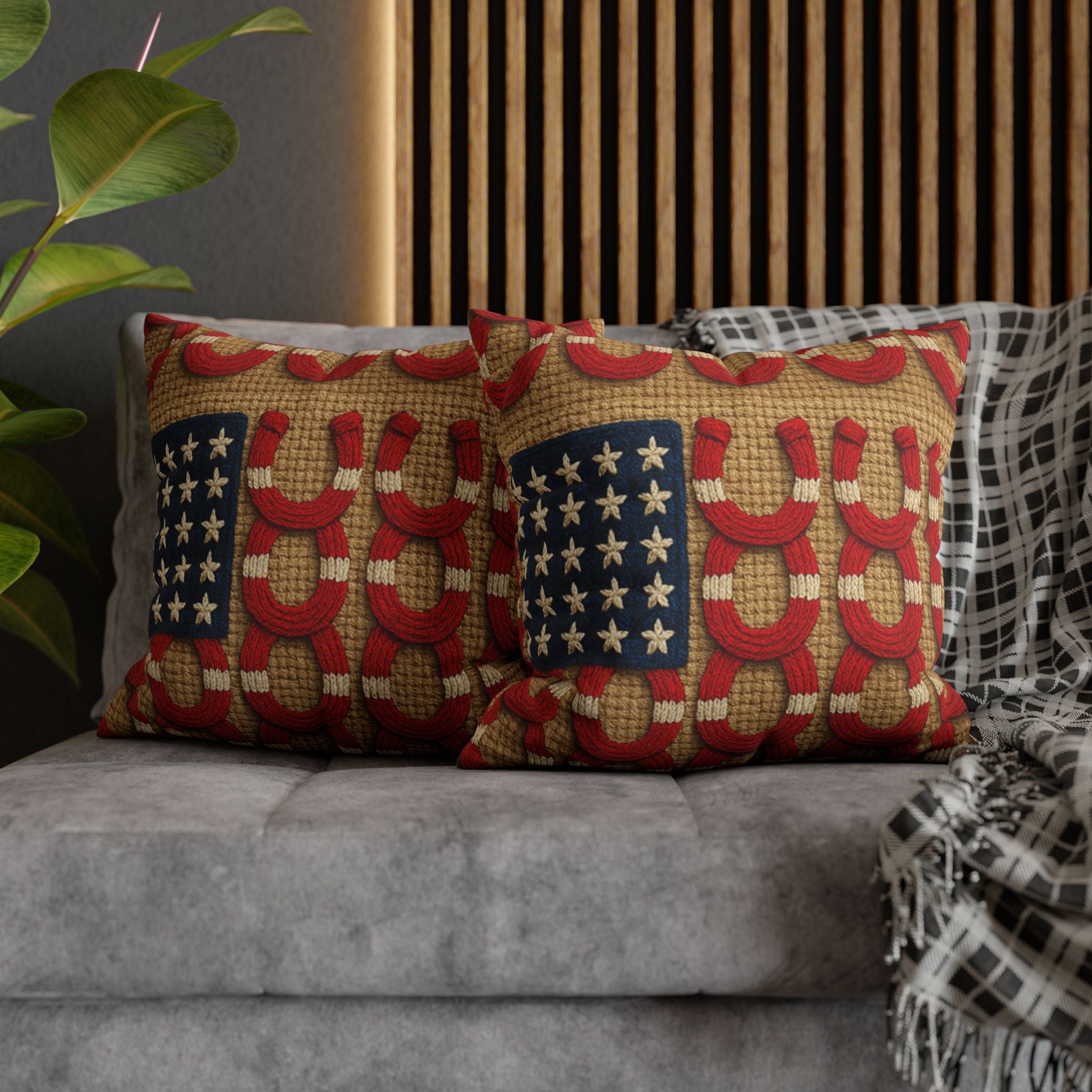 Rooted Knot Throw Pillow Case | Patriotic Farmhouse Americana Decor | 4 Sizes