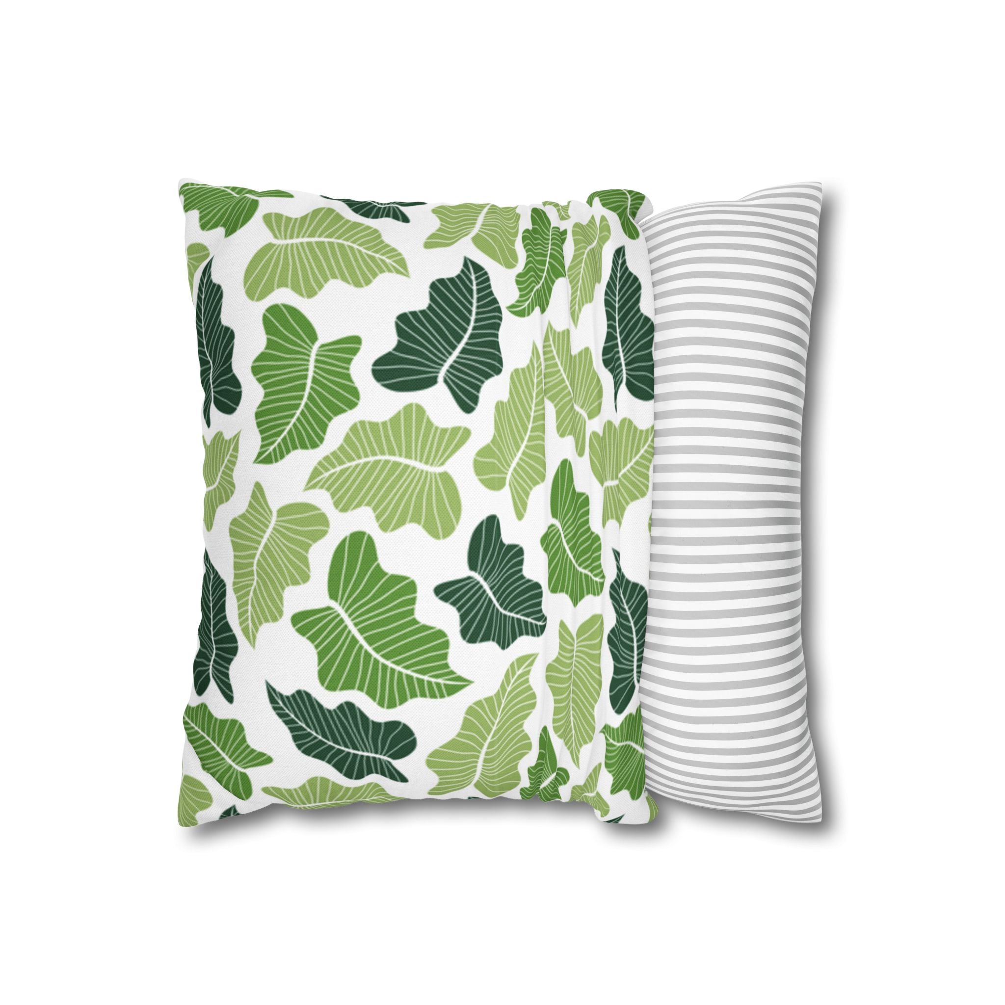 Green Leaf Pillow Cover