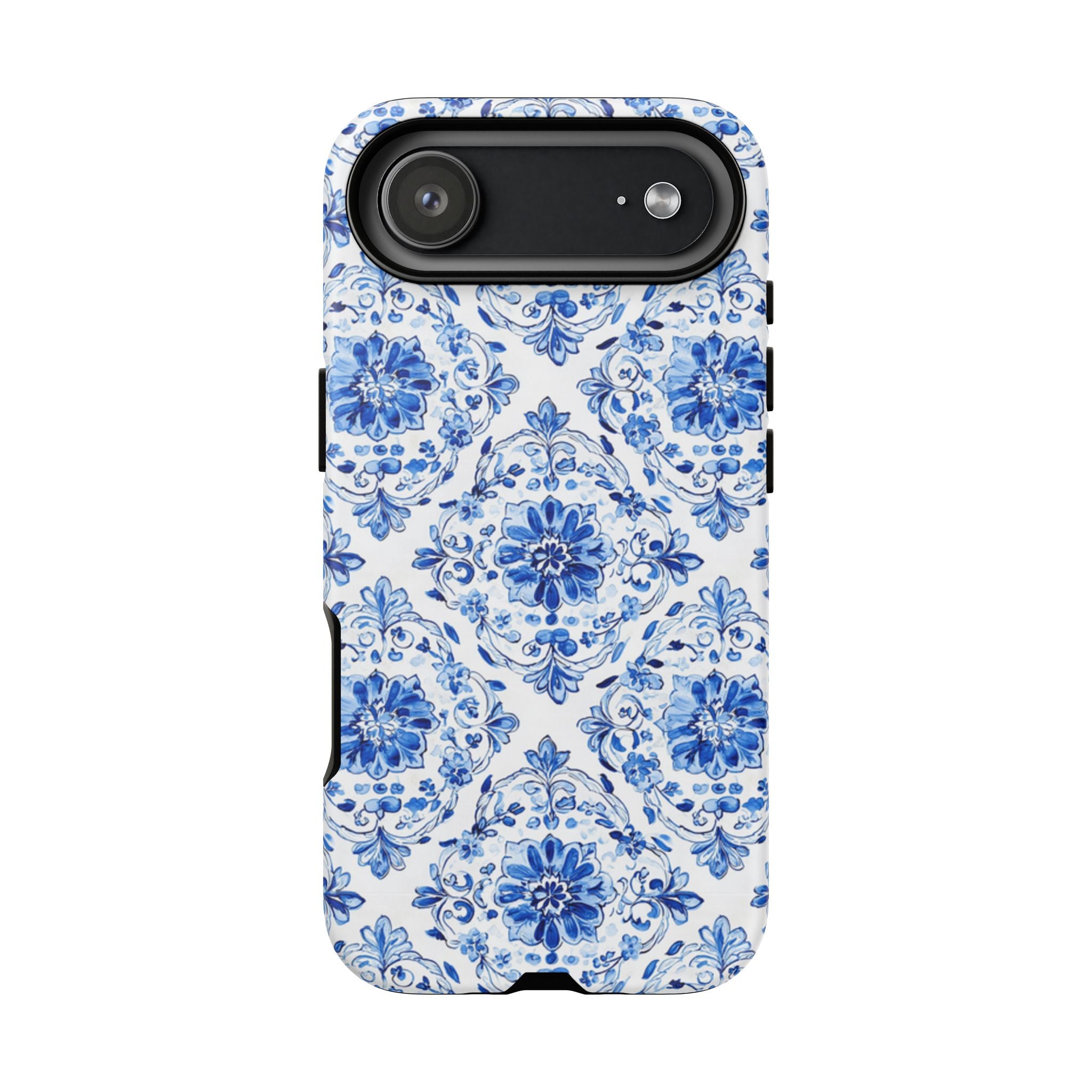 Blue Floral Tile Phone Case | Tough Case