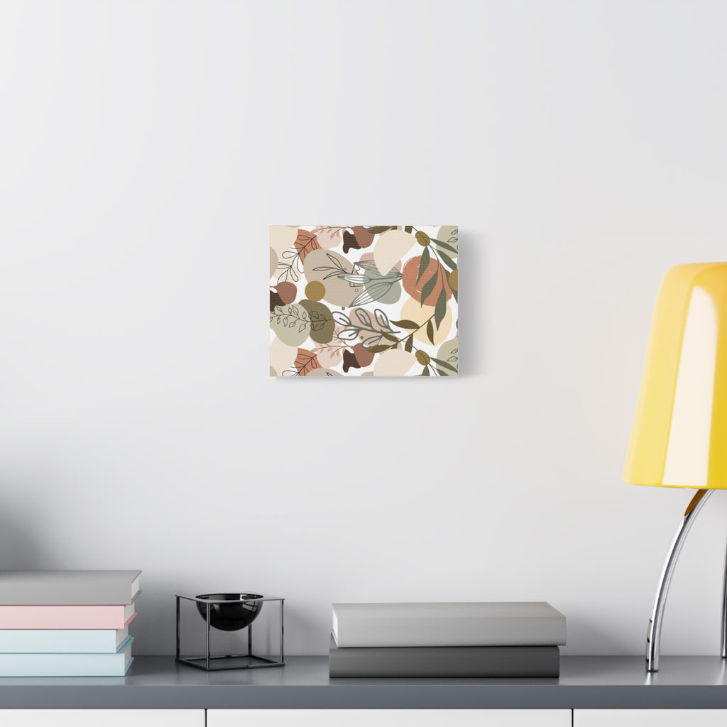 Abstract Modern Botanical Wall Art, Minimalist Line Art Canvas, Neutral Aesthetic Home Decor Print for Living Room or Bedroom, Matte Print, Stretched 1.25" Ready to Hang