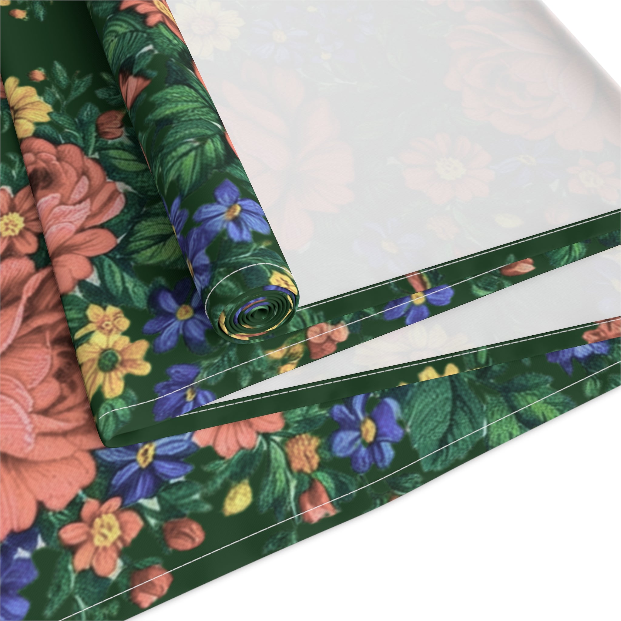 Rose Garden Table Runner | Cottagecore Floral Green Decor | Boho Dining & Kitchen Gift