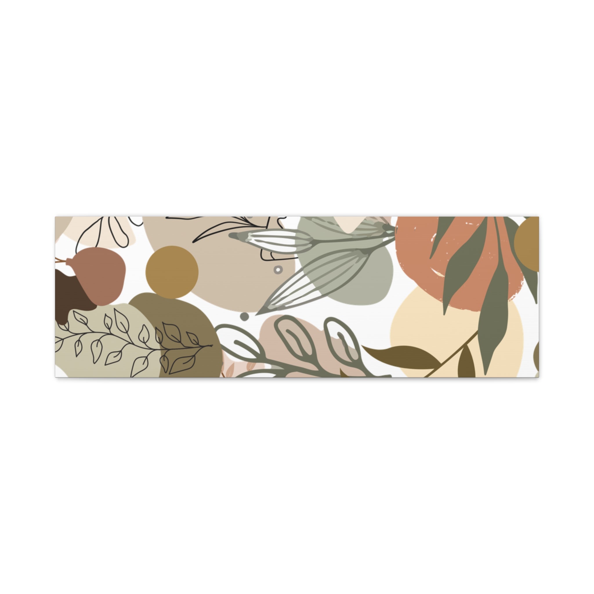 Abstract Modern Botanical Wall Art, Minimalist Line Art Canvas, Neutral Aesthetic Home Decor Print for Living Room or Bedroom, Matte Print, Stretched 1.25" Ready to Hang