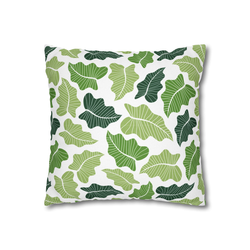Green Leaf Pillow Cover