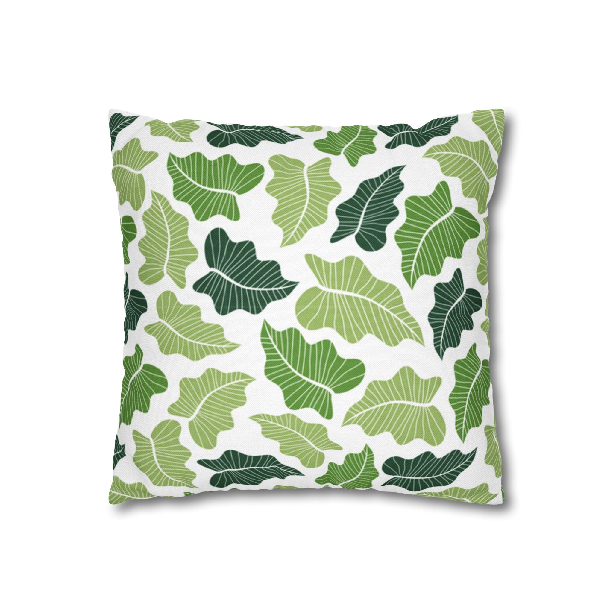 Green Leaf Pillow Cover