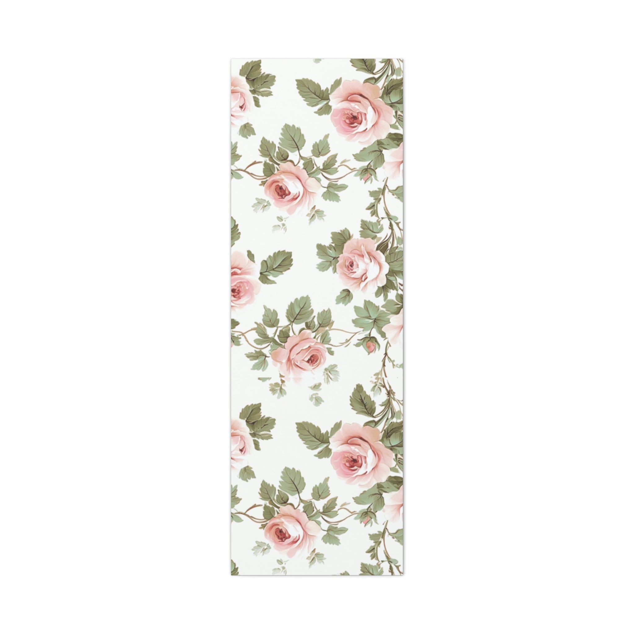 Vintage Pink Rose Matte Canvas Wall Art, Botanical Floral Print, Romantic Cottagecore Home Decor, Stretched 1.25" Canvas