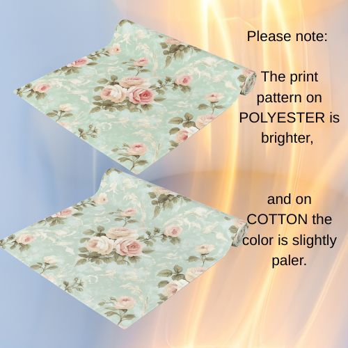 Vintage Pink Rose Pattern Table Runner | Floral Table Runner