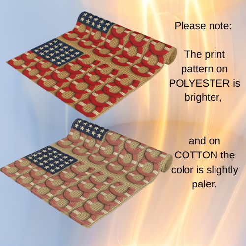 Rooted Knot Table Runner | Rustic Patriotic Farmhouse Decor | Cotton & Polyester