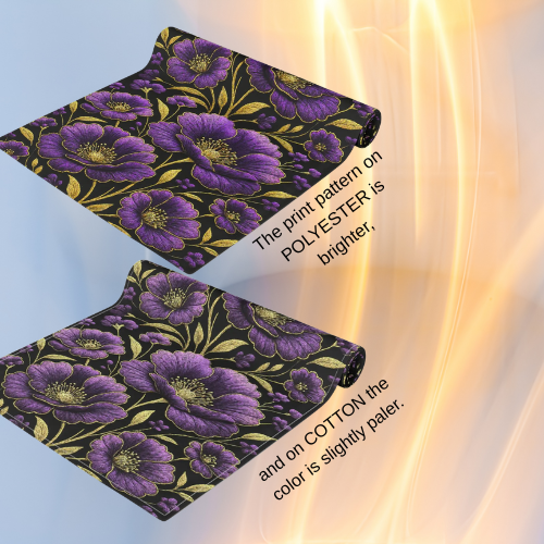 BLUESKYDEZIGN | Petrykivka Bloom Purple Poppy Table Runner | Ukrainian Folk Art Dining Decor | Dark Cottagecore | Cotton or Polyester