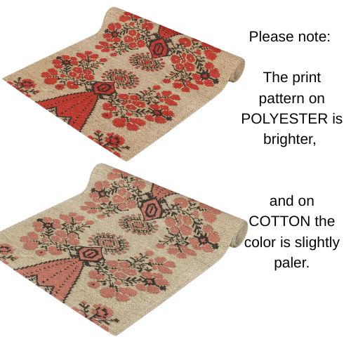 Berehynia Red & Black Folk Art Table Runner | Ukrainian Heritage Linen