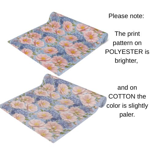 Blush Peony Floral Table Runner | Soft Provence Watercolor Cottagecore Decor