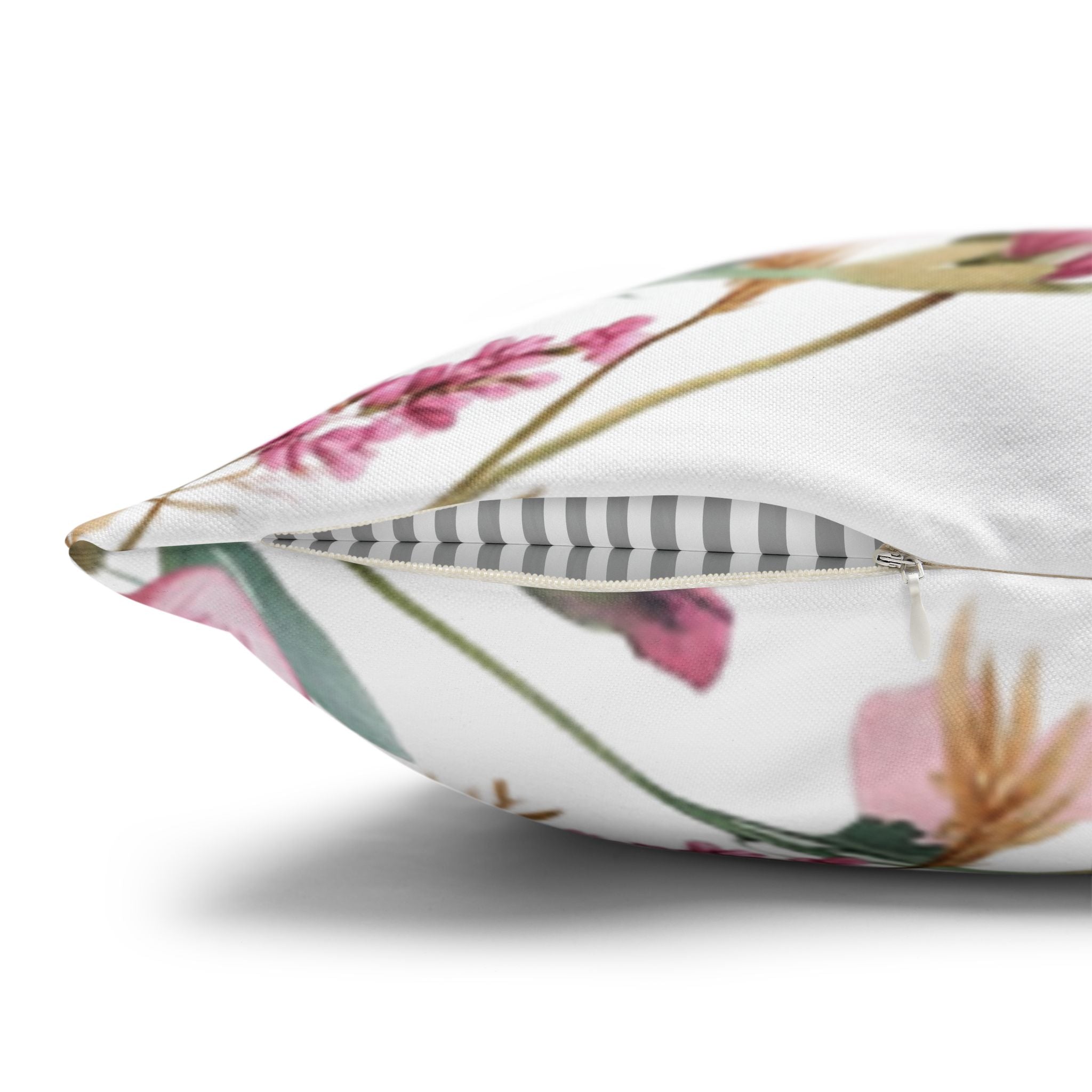 Spring Floral Pillowcase 1piece, Pink & Purple Blossom Design, Polyester Cushion Cover, Elegant Spring Home Decor