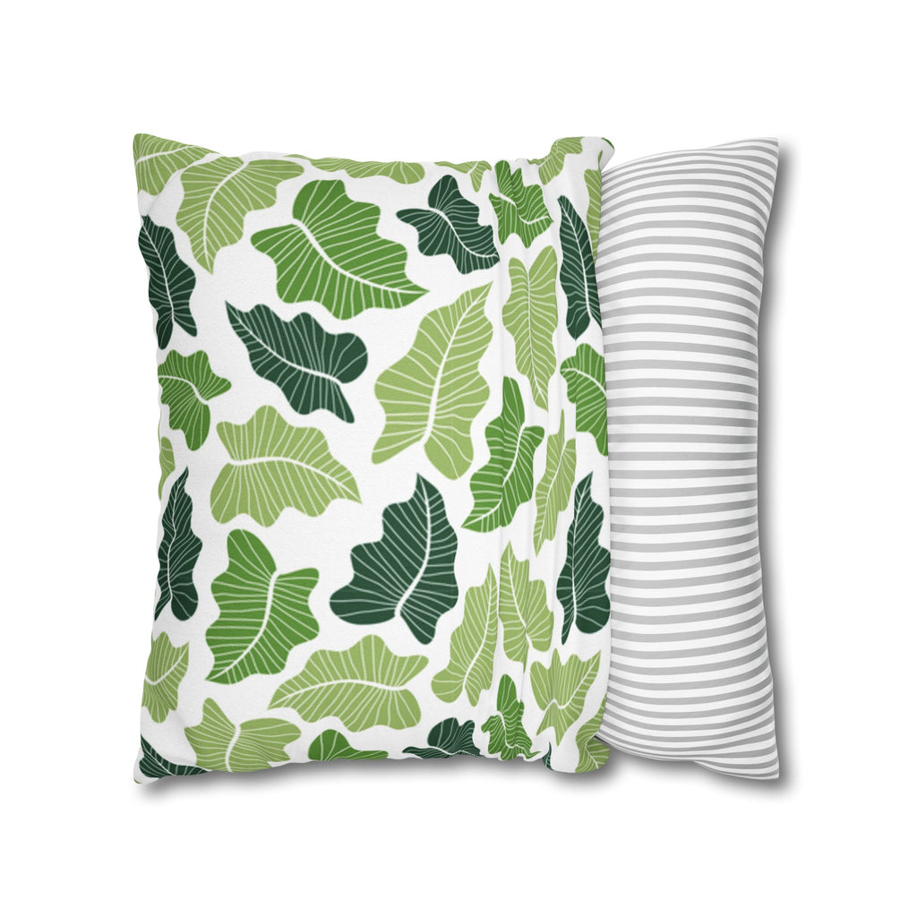 Green Leaf Pillow Cover