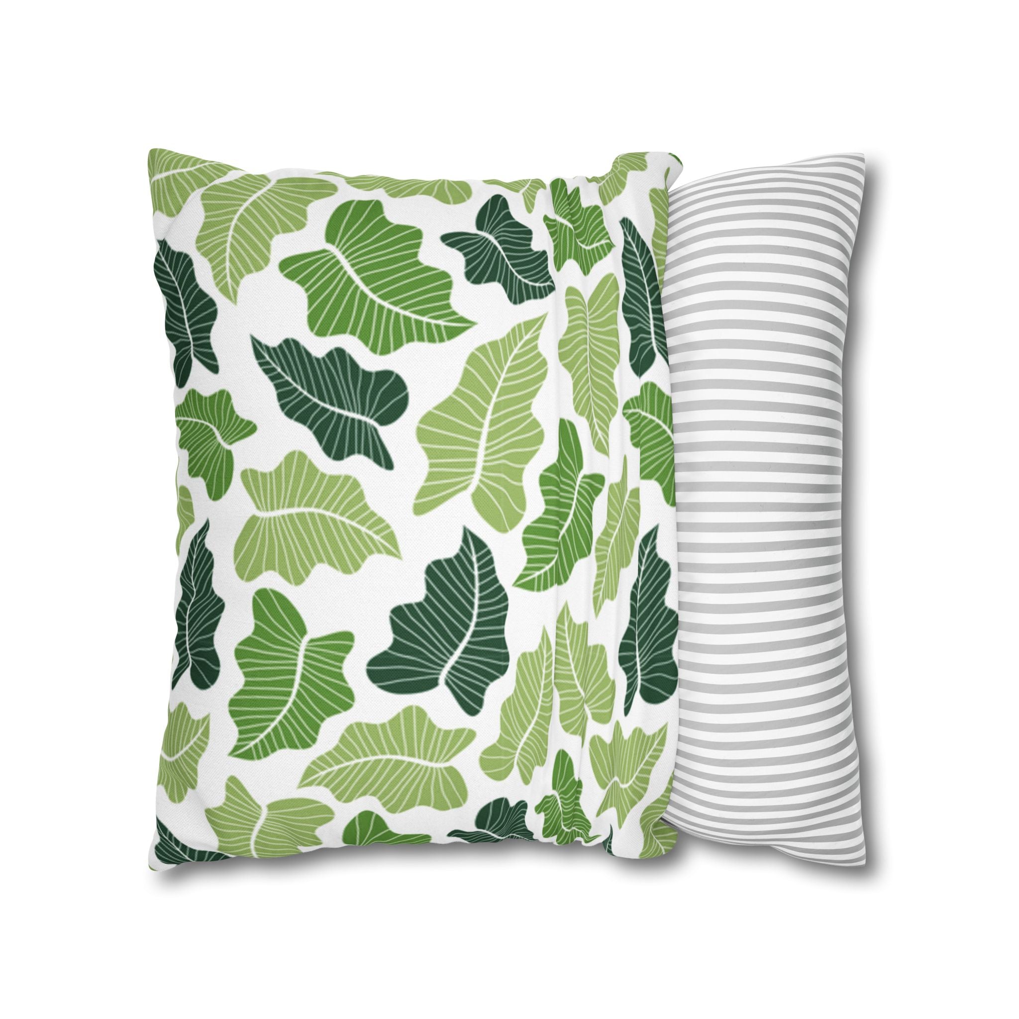 Green Leaf Pillow Cover