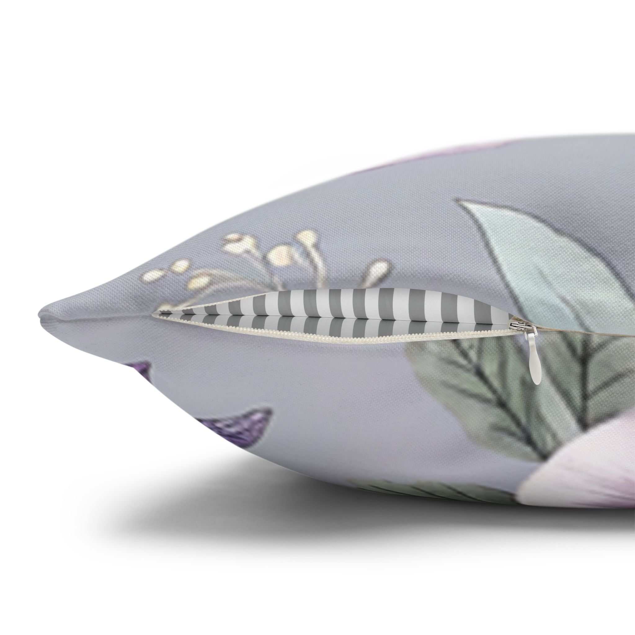 BLUESKYDEZIGN Purple Rose Floral Pillow Cover - Elegant Cottage Core Decor