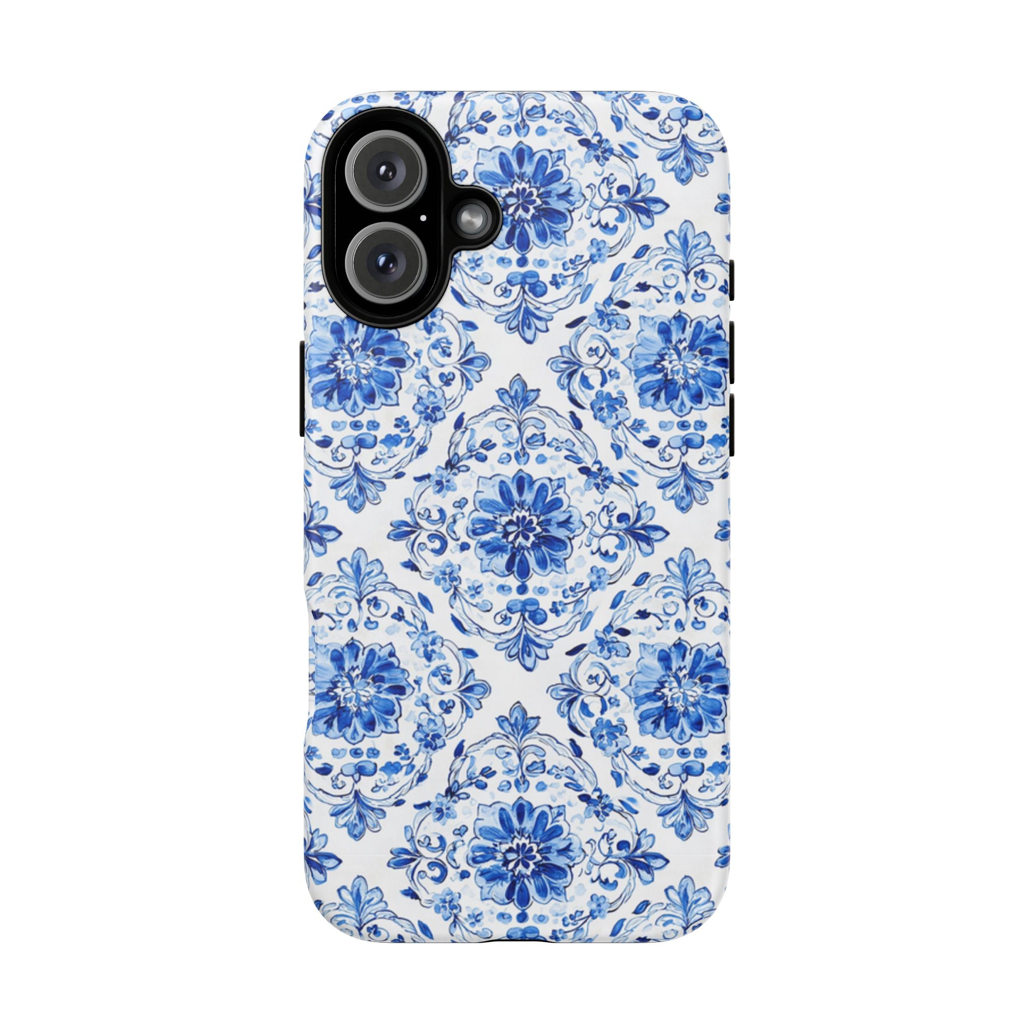 Blue Floral Tile Phone Case | Tough Case
