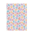 Pastel Leaf Plush Blanket
