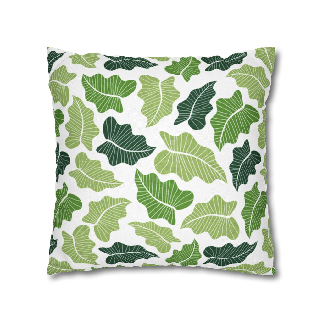 Green Leaf Pillow Cover