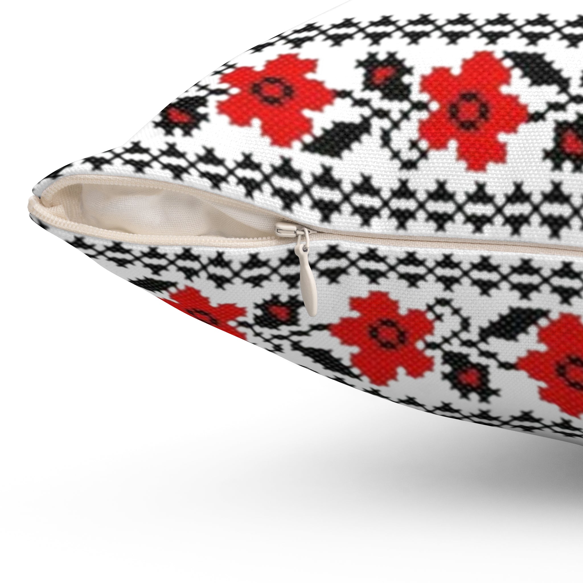 Ukrainian Traditional Red-Black Pattern Pillow and Pillow case, Pillow Cover, Gift Living Room Decor, bedroom, housewarming, cottage core