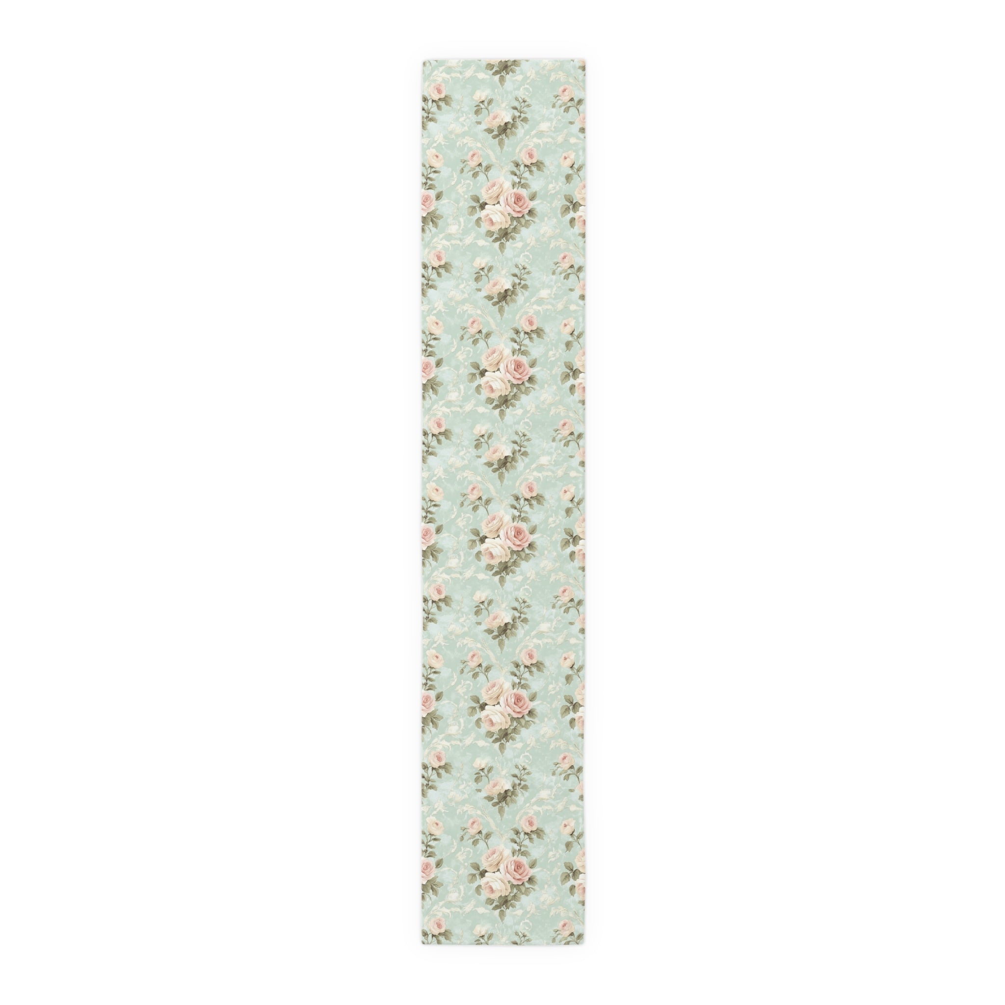 Vintage Pink Rose Pattern Table Runner | Floral Table Runner