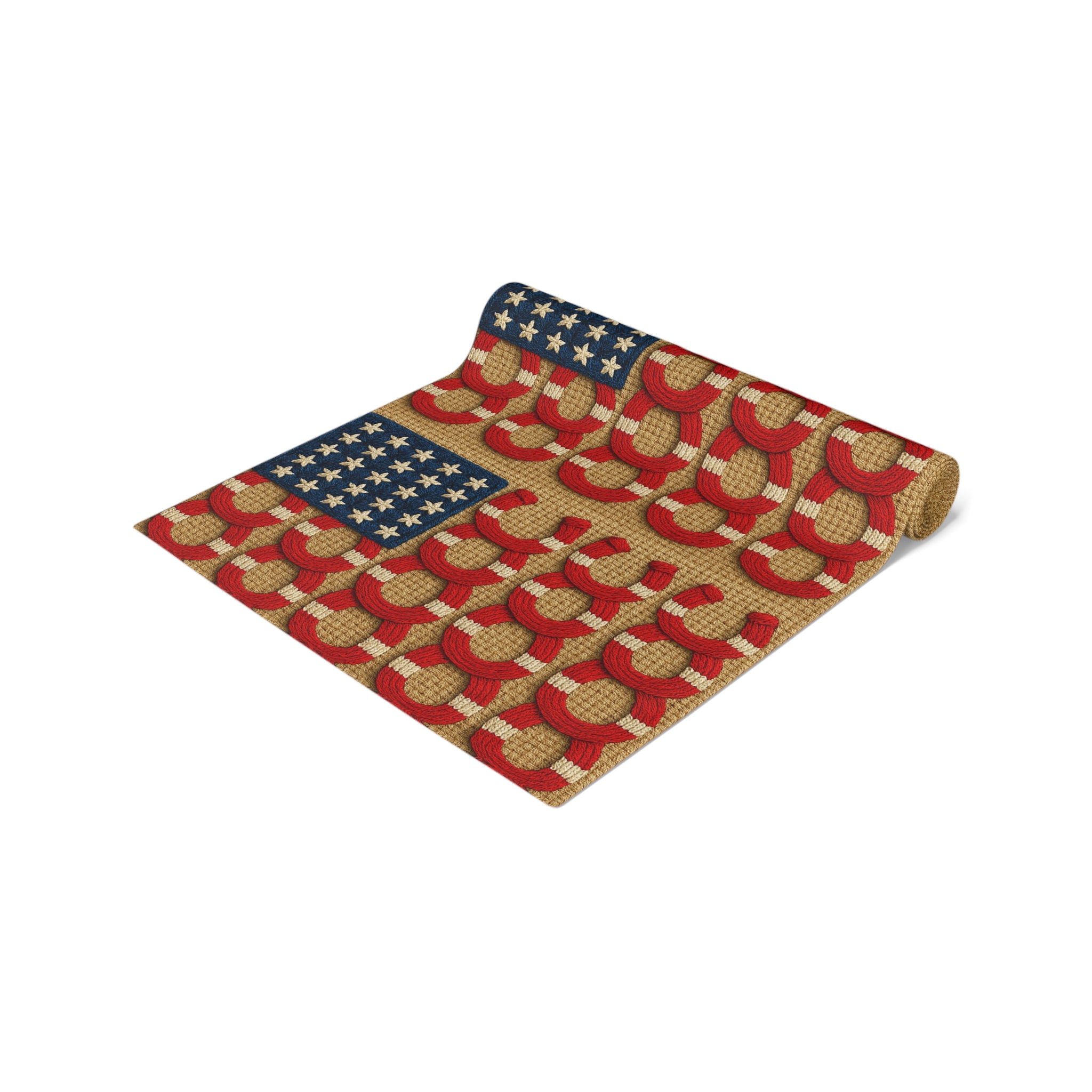 Rooted Knot Table Runner | Rustic Patriotic Farmhouse Decor | Cotton & Polyester