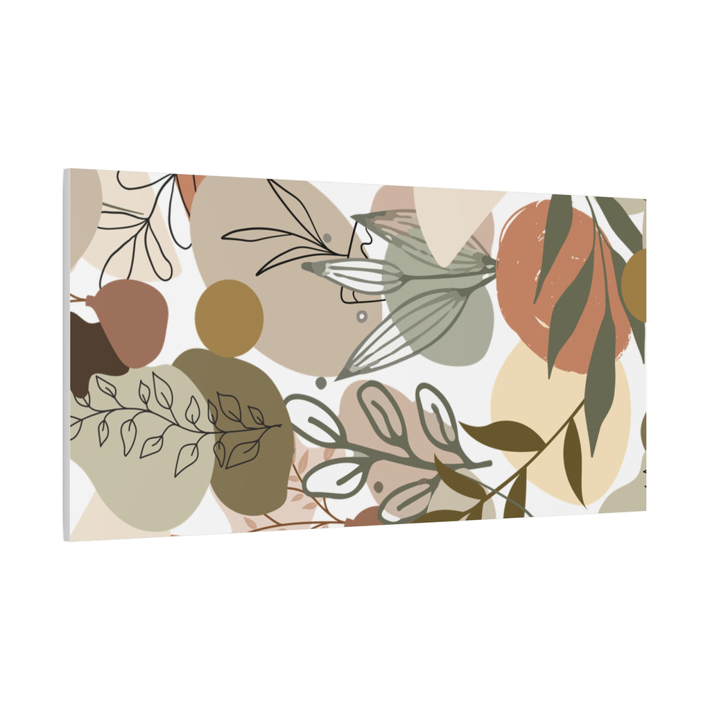 Abstract Modern Botanical Wall Art, Minimalist Line Art Canvas, Neutral Aesthetic Home Decor Print for Living Room or Bedroom, Matte Print, Stretched 1.25" Ready to Hang