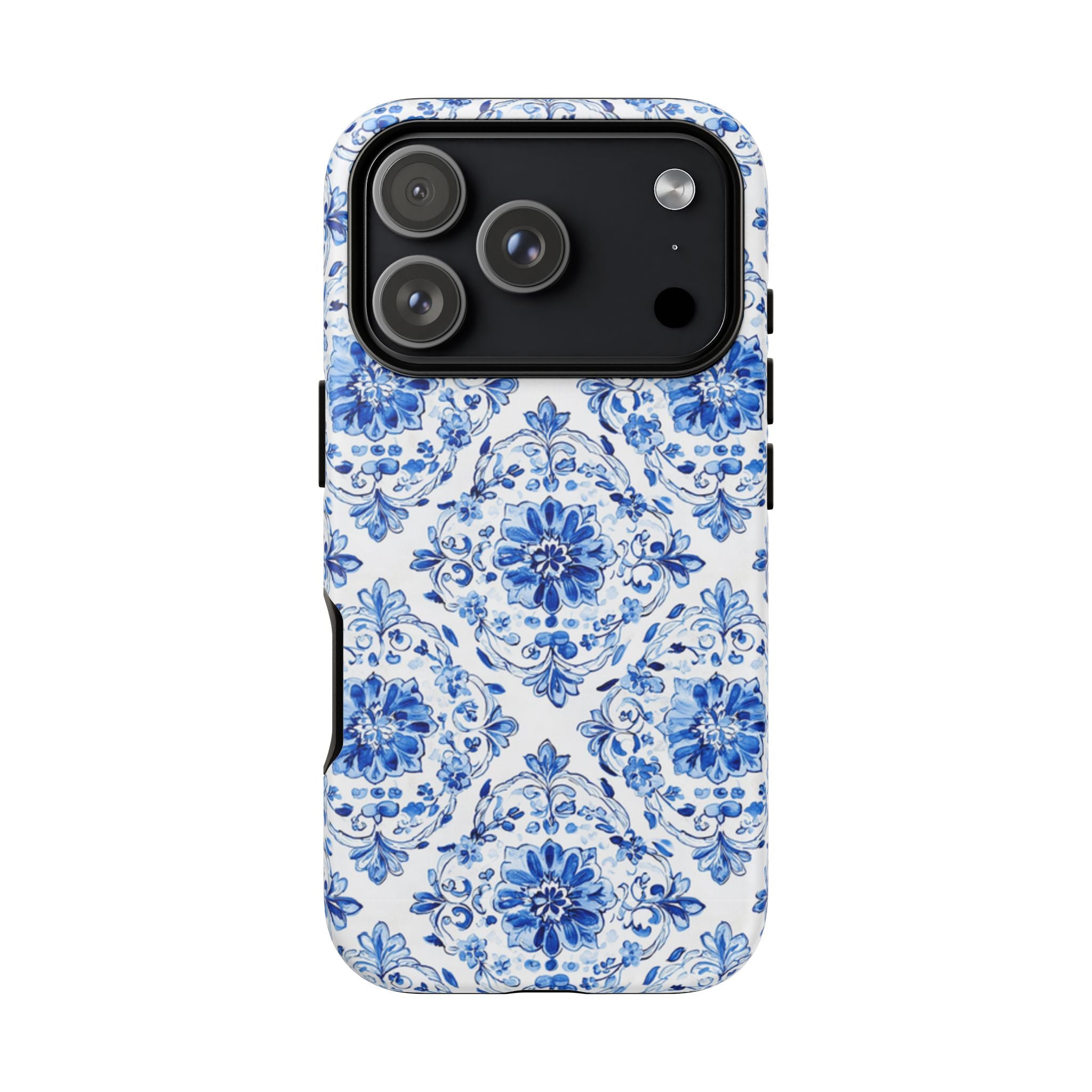 Blue Floral Tile Phone Case | Tough Case