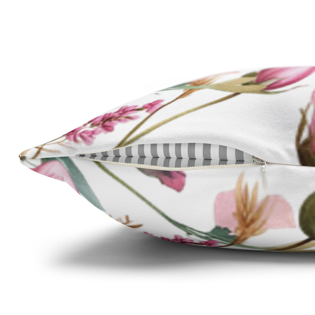 Spring Floral Pillowcase 1piece, Pink & Purple Blossom Design, Polyester Cushion Cover, Elegant Spring Home Decor