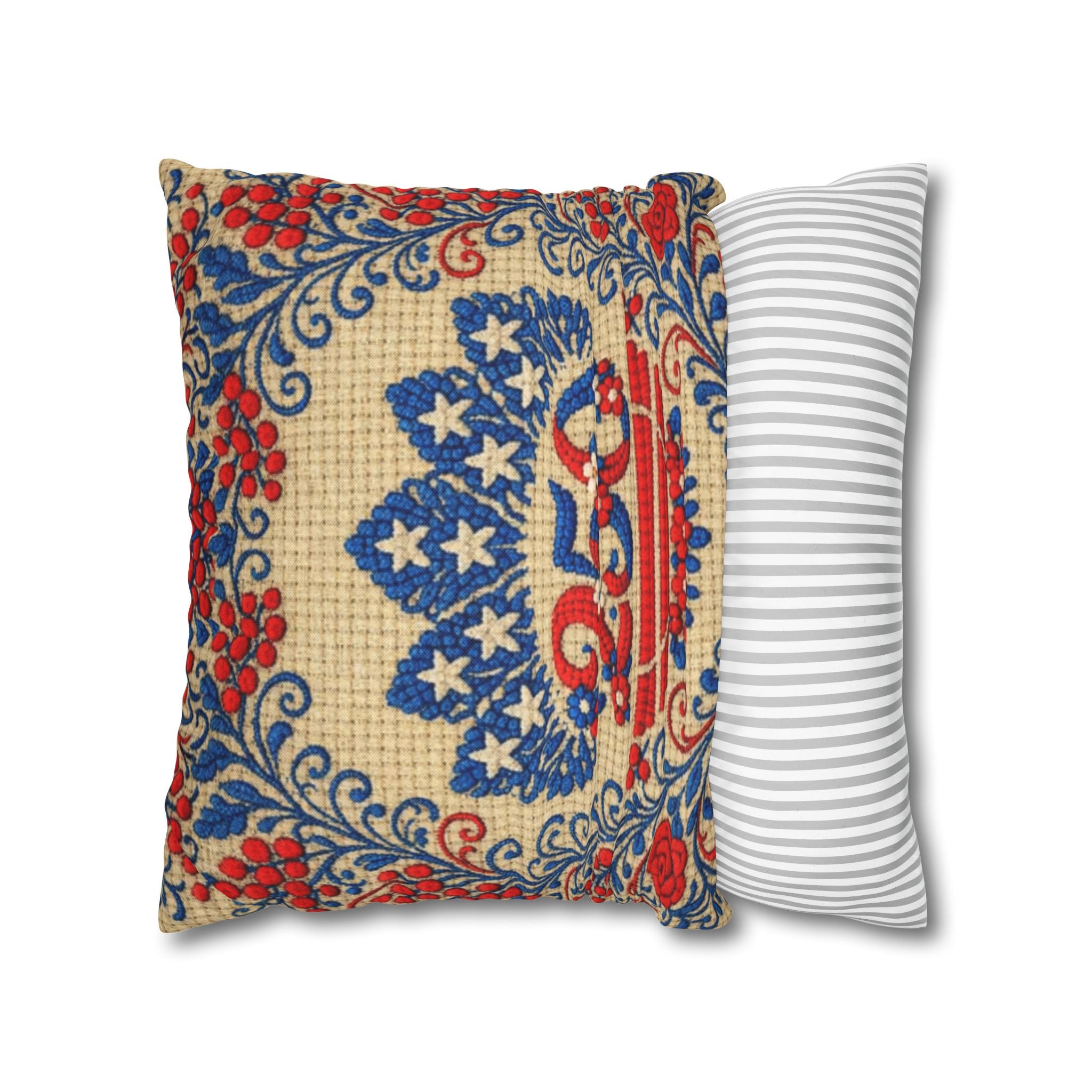 Freedom's Garden 250 – Patriotic Floral Pillow Cover | Vintage Americana Cushion | 250th Anniversary