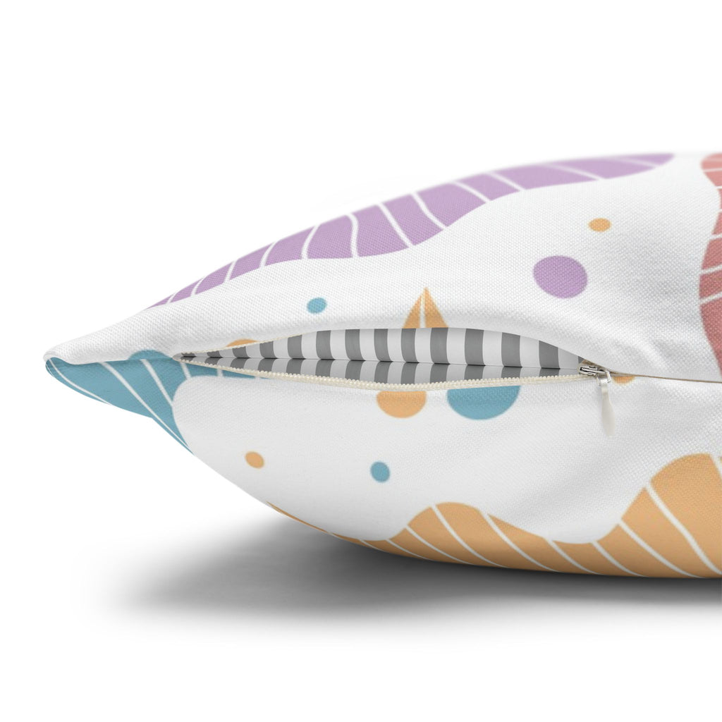 Pastel Leaf Pillow Cover