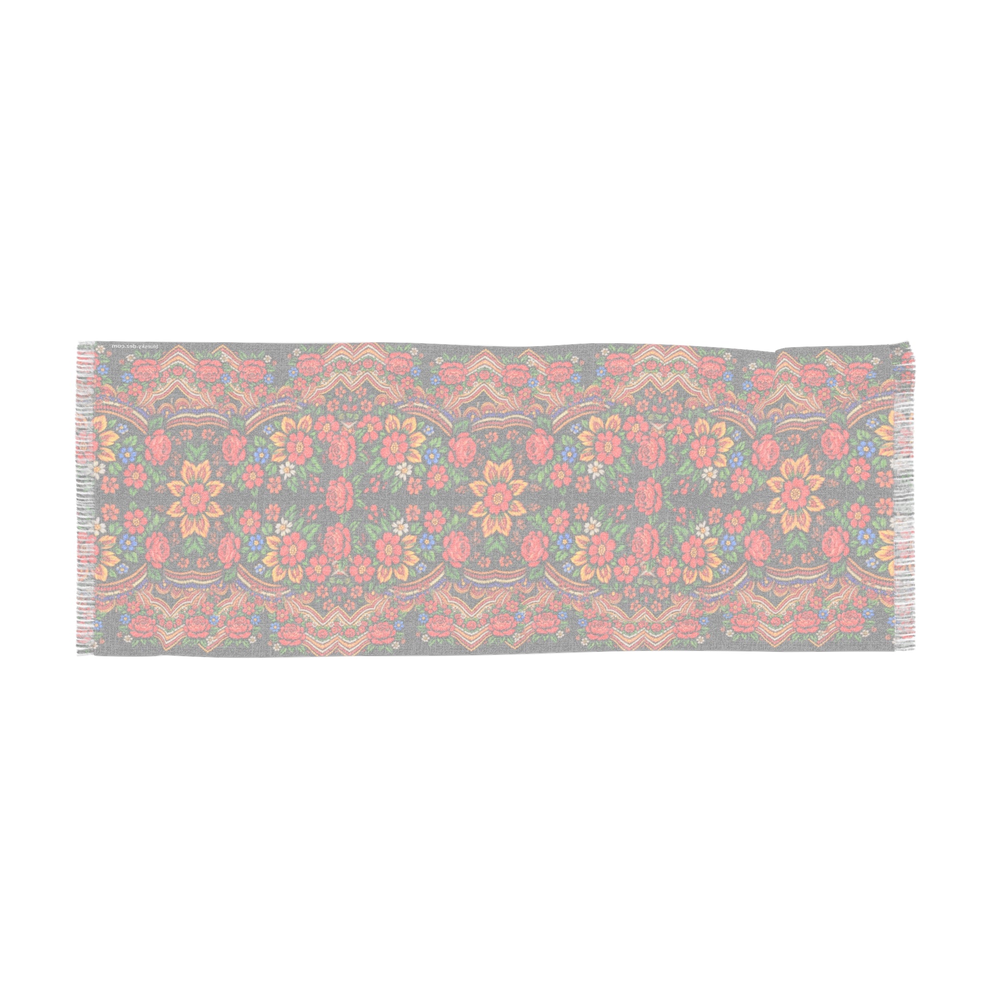 Folk Floral Scarf – Mother's Bloom | Boho Wrap for Women