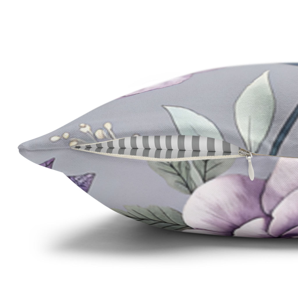 BLUESKYDEZIGN Purple Rose Floral Pillow Cover - Elegant Cottage Core Decor