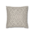 Sand & Stone Diamond Weave Pillow Cover | Farmhouse Heritage Ivory Cushion