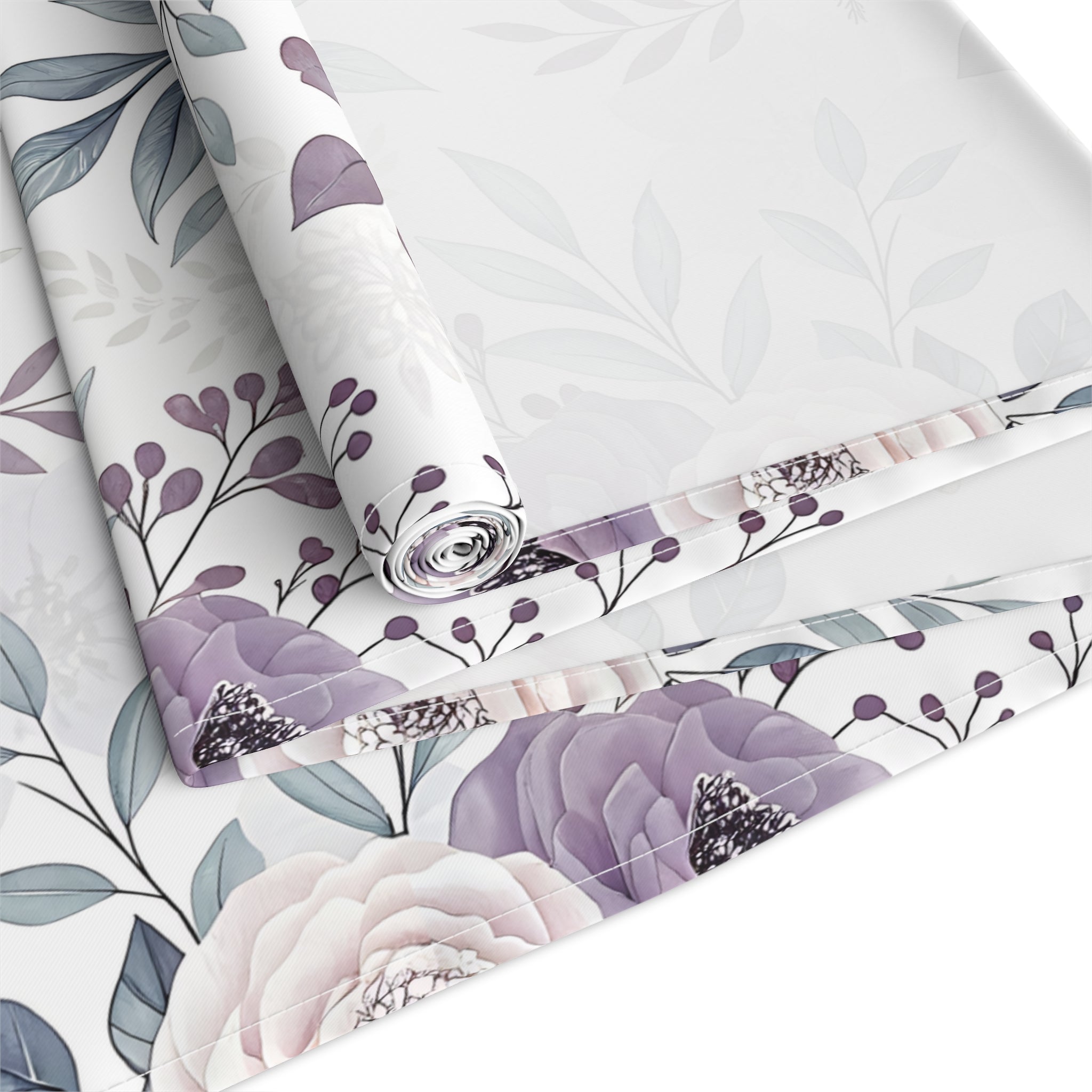 Spring Floral Table Runner, Pastel Flower Dining Table Decor, Cotton & Polyester Runner in Two Sizes, Elegant Spring Kitchen Decor