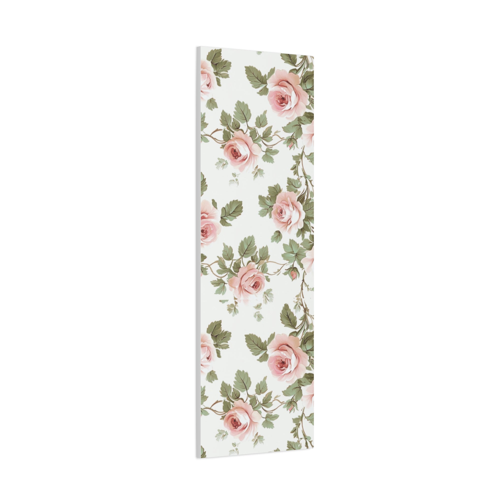 Vintage Pink Rose Matte Canvas Wall Art, Botanical Floral Print, Romantic Cottagecore Home Decor, Stretched 1.25" Canvas