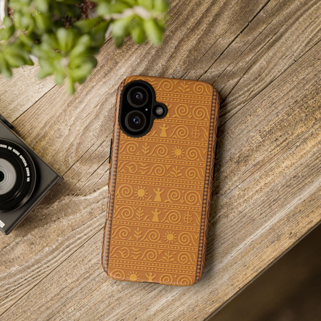 Trypillian Code Tough Phone Case | Ancient Symbol Terracotta Heritage Cover