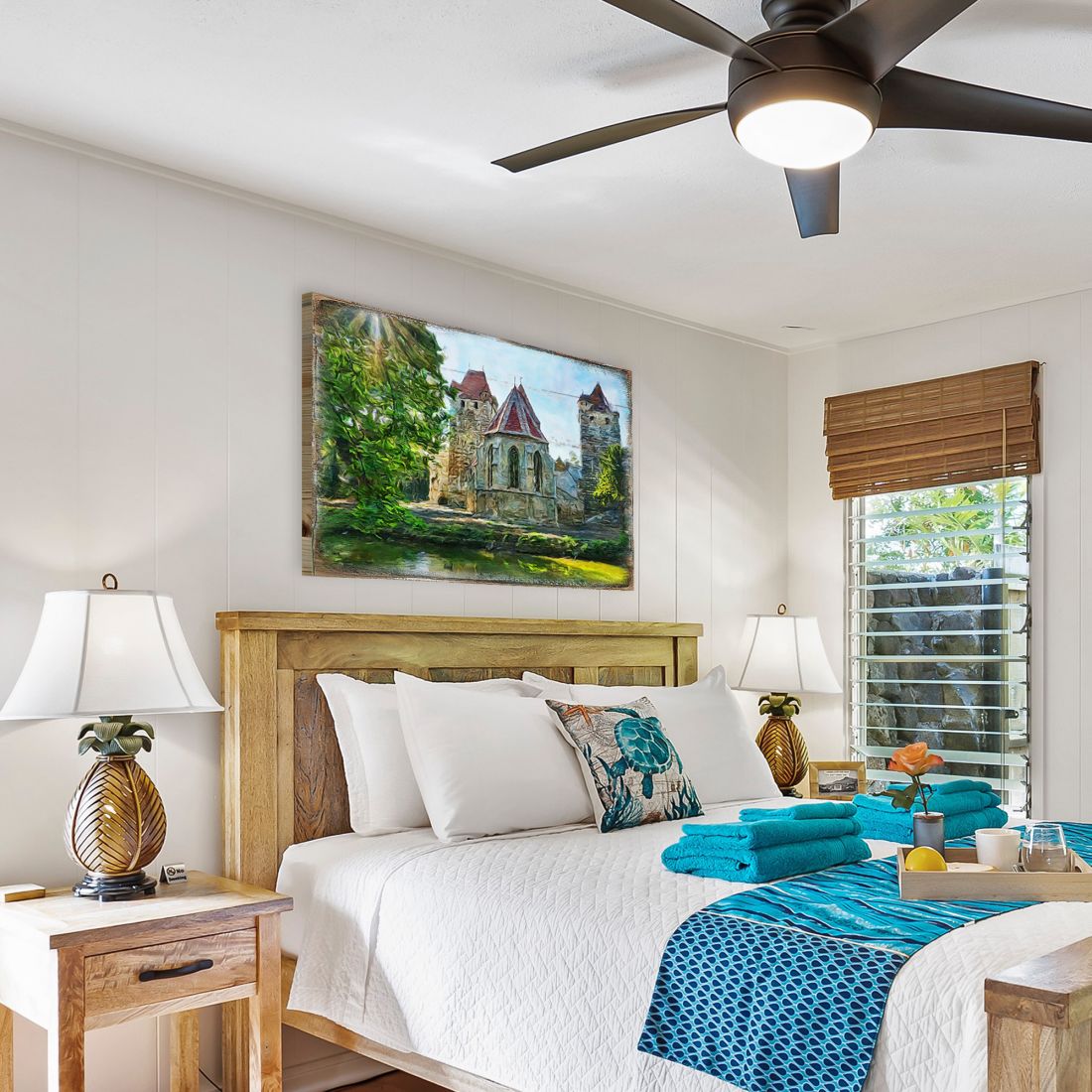 Aleeza Castle Wooden Wall Art by Nature Wonders | BLUESKYDEZIGN