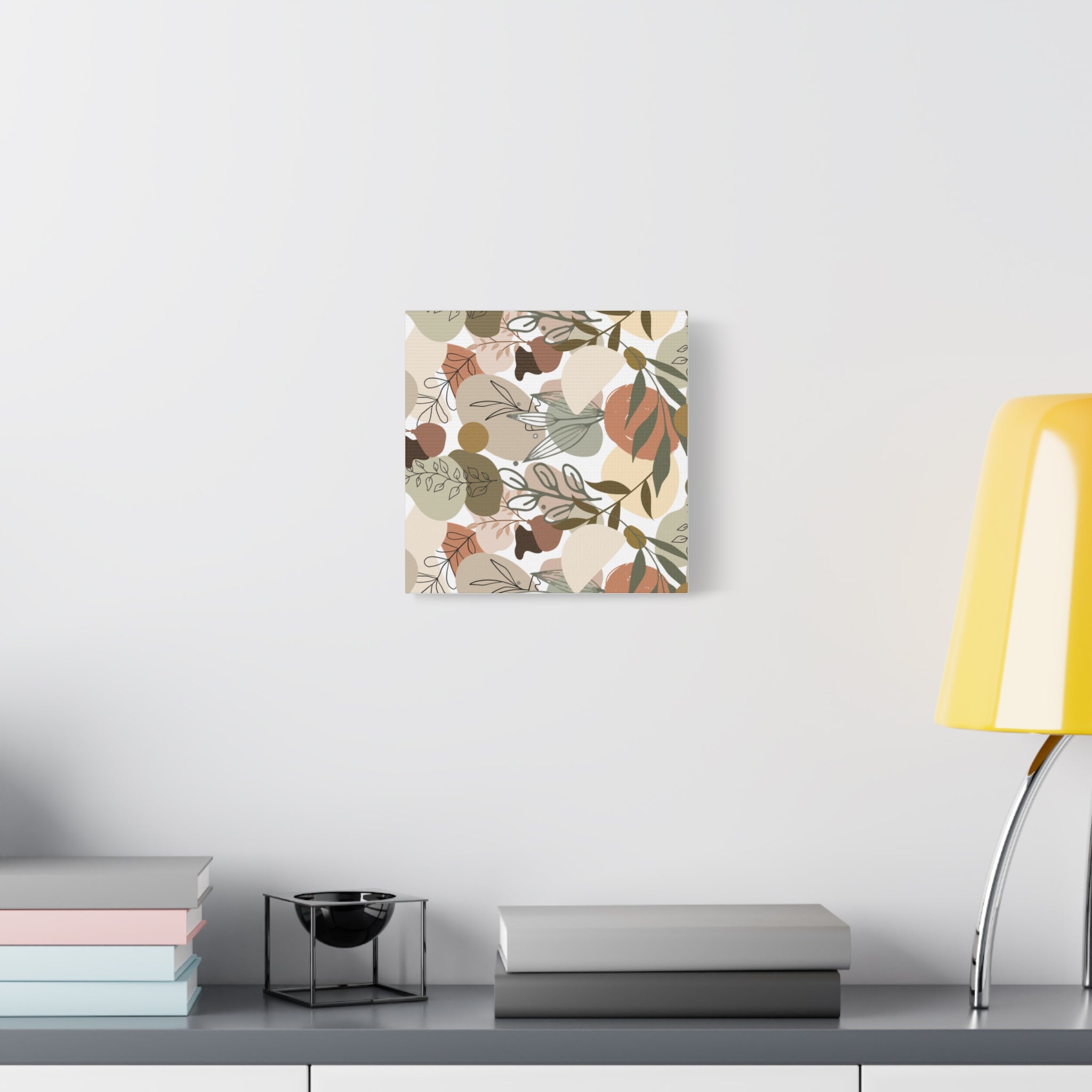 Abstract Modern Botanical Wall Art, Minimalist Line Art Canvas, Neutral Aesthetic Home Decor Print for Living Room or Bedroom, Matte Print, Stretched 1.25" Ready to Hang