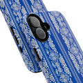 BLUESKYDEZIGN | Wedding Swans Phone Case – Blue & White Romantic Folk Art Swans & Roses Tough Cover for iPhone & Samsung