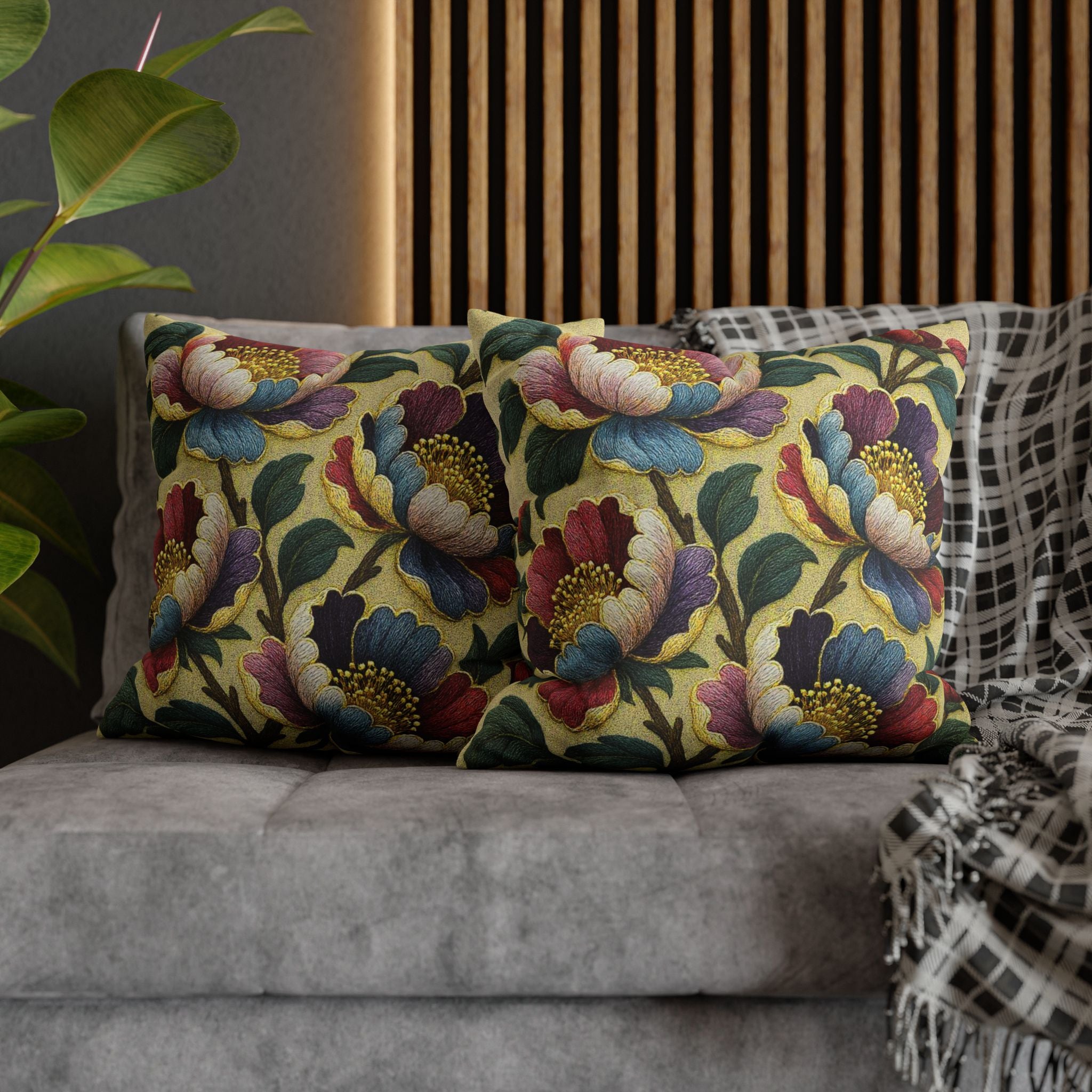 Petrykivka Bloom Pillowcase | Ukrainian Folk Art Floral Throw Pillow Cover
