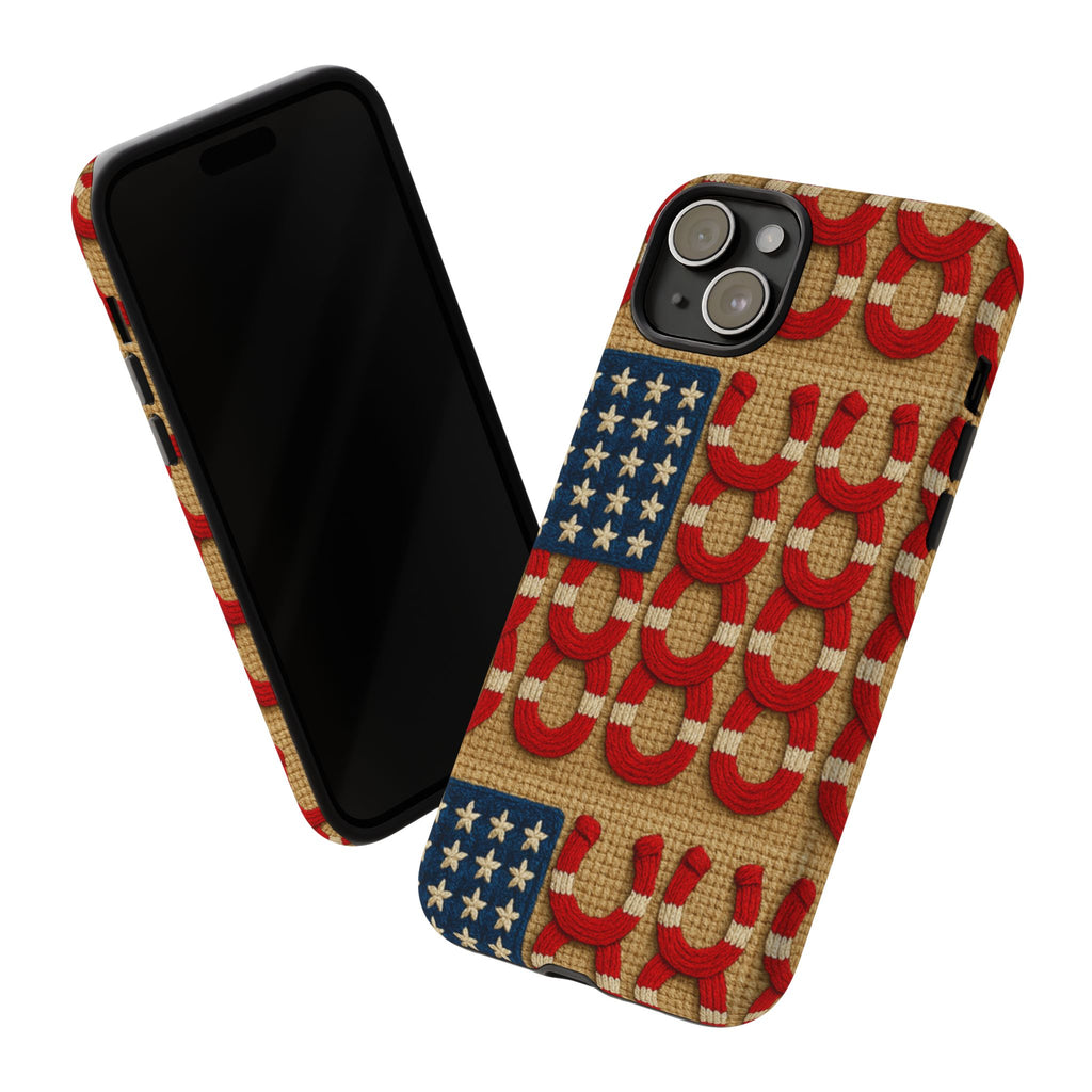Rooted Knot iPhone Case | Patriotic Americana Tough Phone Cover | iPhone 15-17 Glossy & Matte