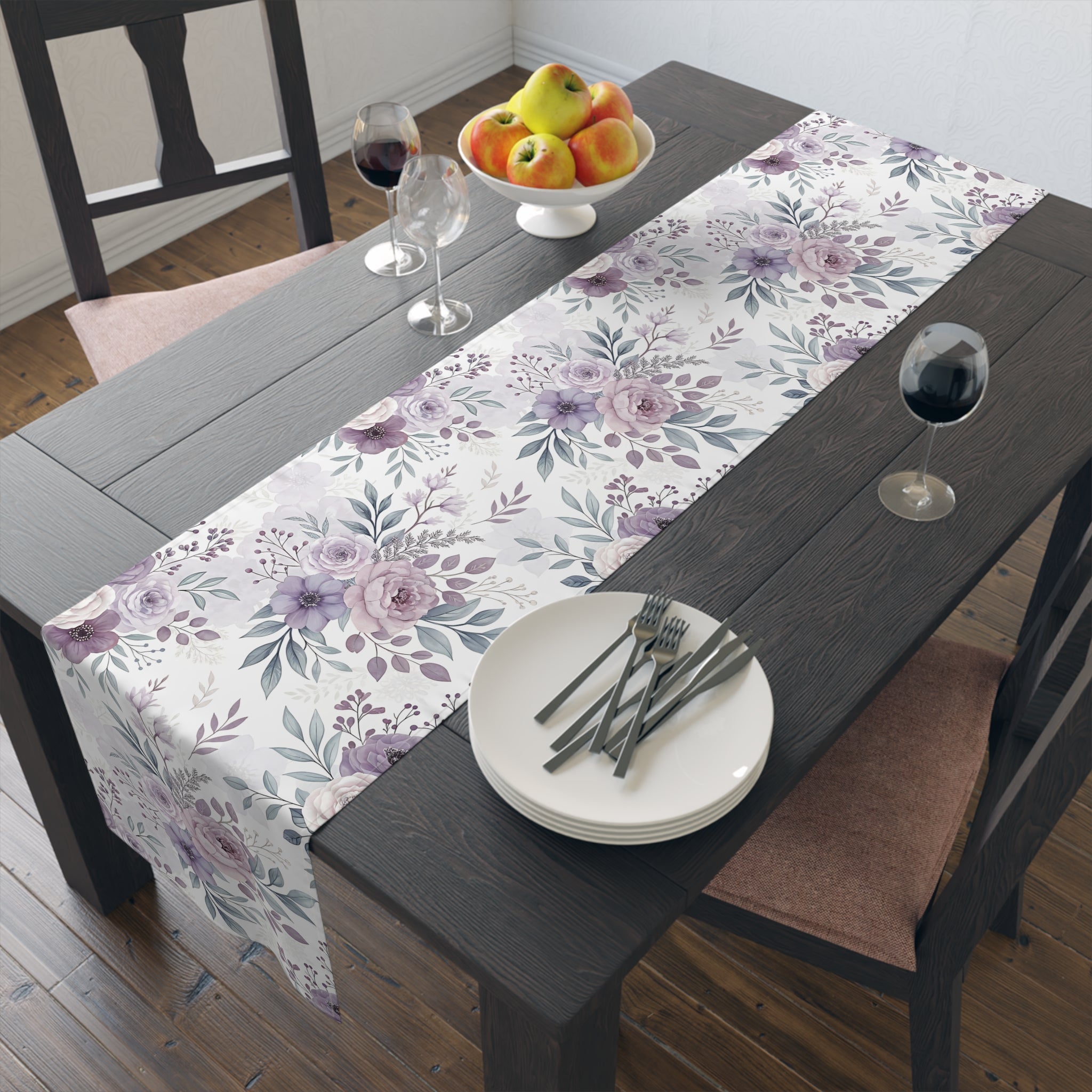 Spring Floral Table Runner – Easter Pastel Decor | Cottagecore & Farmhouse Style | BLUESKYDEZIGN