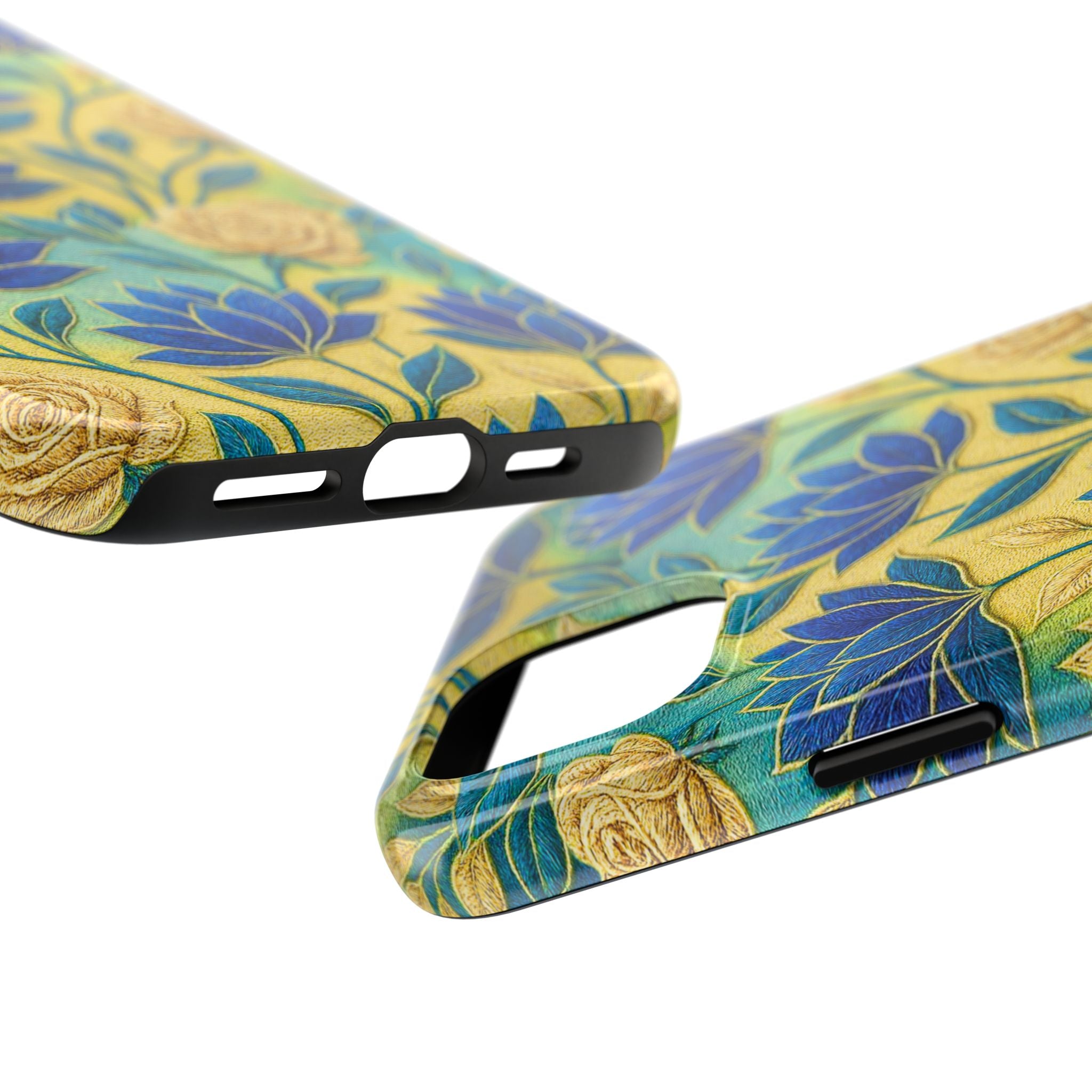 Blue Lotus Phone Case, Yellow Floral iPhone Cover, Tough Flower Phone Case, Ukrainian Bloom Phone Shell, Botanical Protective Case, Samsung Galaxy Flower Case