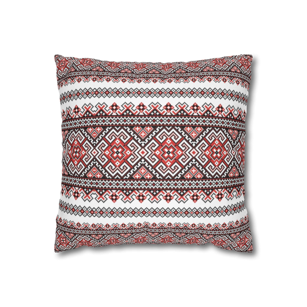 Ukrainian Traditional Red-Black Pattern Pillowcase, Pillow Cover, Gift for parents, Living Room Decor bedroom, housewarming, cottagecore