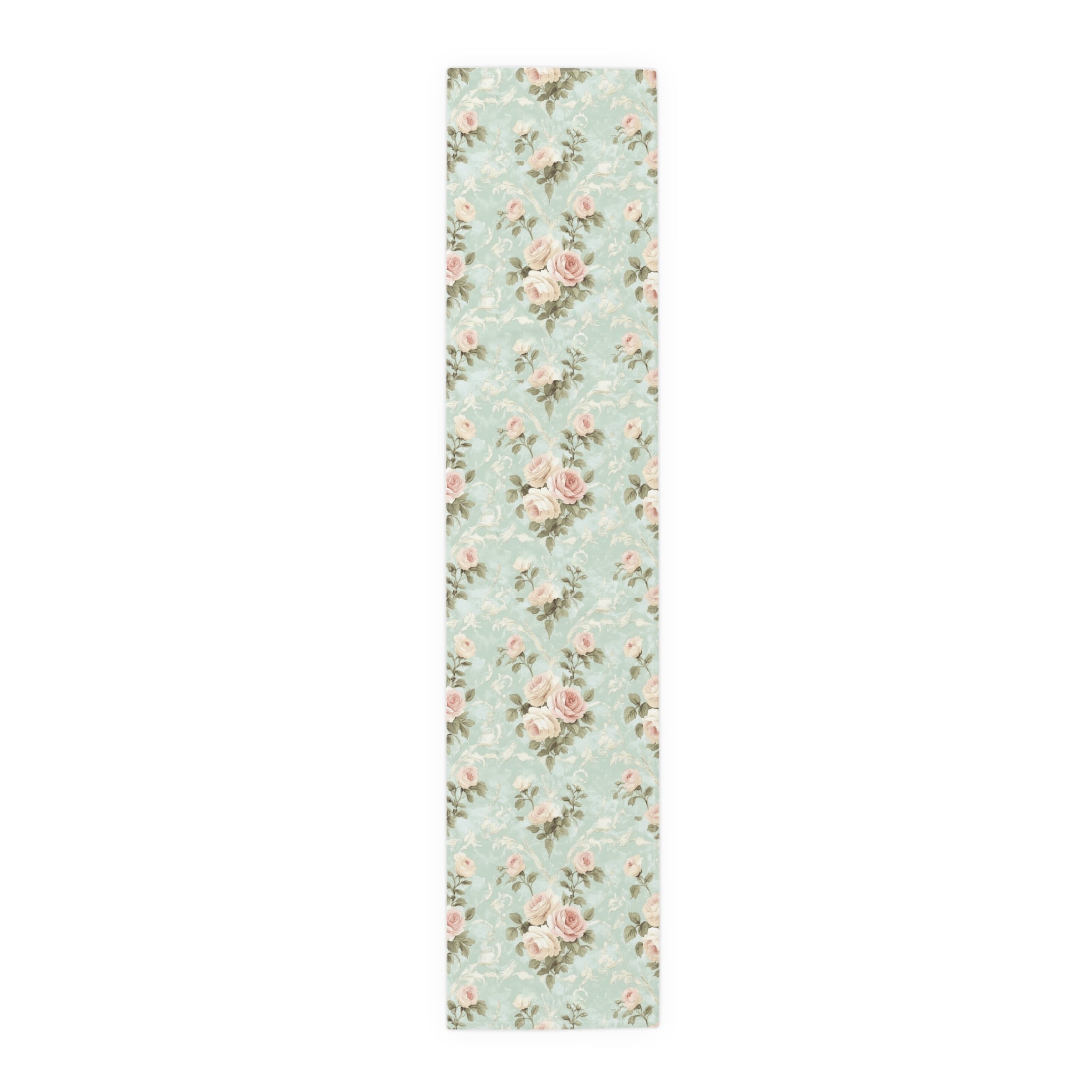 Vintage Pink Rose Pattern Table Runner | Floral Table Runner