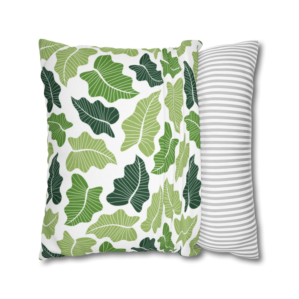 Green Leaf Pillow Cover