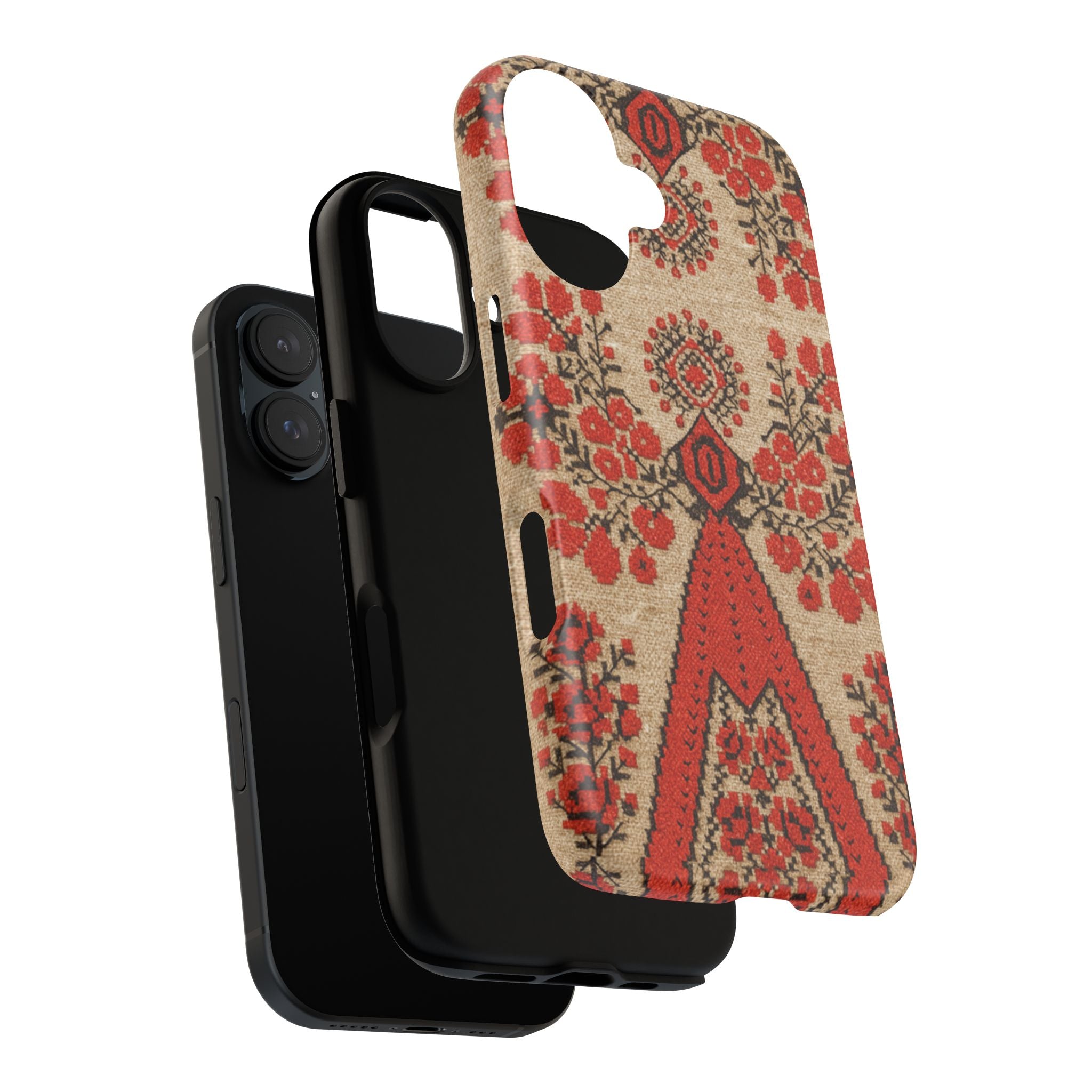 BLUESKYDEZIGN Berehynia Red Phone Case - Folk Embroidery, Slavic Heritage Design