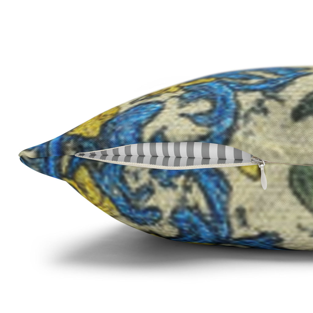 Citrus Riviera Orange & Lemon Branch Pillow Cover – Mediterranean Botanical Cushion Case | William Morris Style