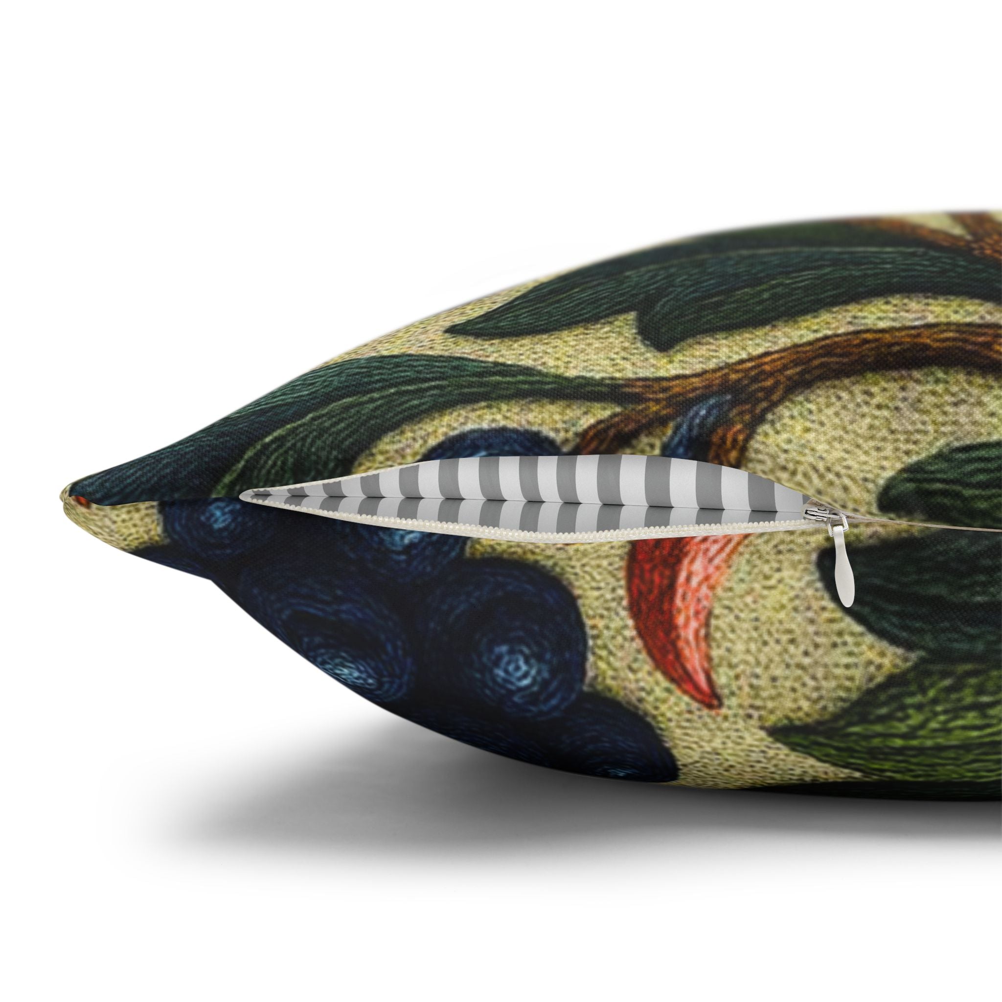 Petrykivka Bloom Pillowcase, Vintage Floral Tapestry Throw Pillow Cover, Embroidered Look Boho Cushion Case
